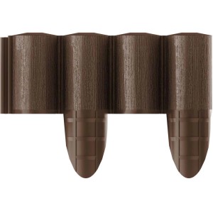 Brązowe obrzeże trawnikowe/krawężnik z tworzywa sztucznego t.b.t.