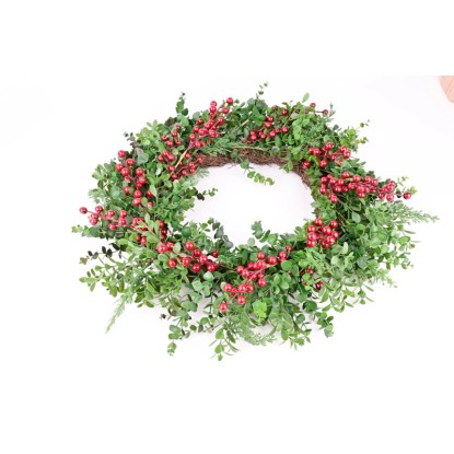 Wianek sztuczny jarzębina - śr. 60 cm