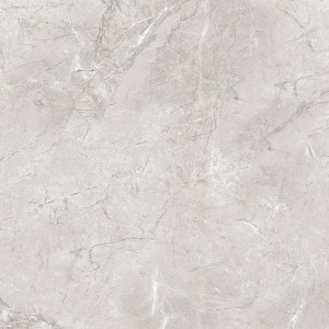 Płytka podłogowa t.b.t. szara z efektem marmuru.