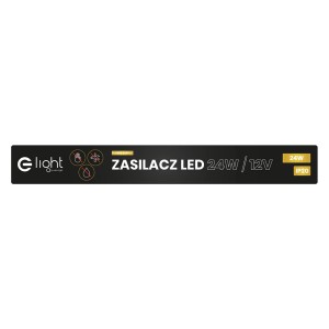Transformator LED 24W/12V do taśm LED, IP20