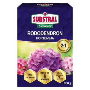 Nawóz Substral do rododendronów i hortensji.