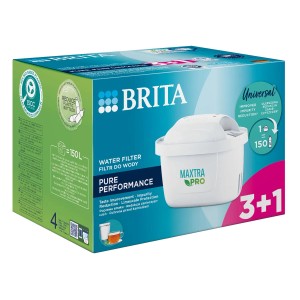 Wkłady do filtra wody Brita Maxtra Pro 3+1 do 600 litrów przefiltrowanej wody.