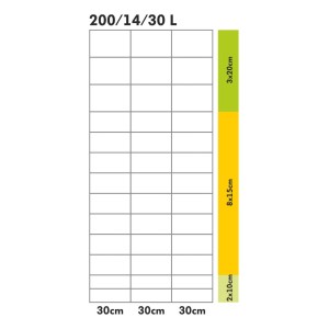 Wymiary panelu ogrodzeniowego t.b.t.: 200/14/30 L.