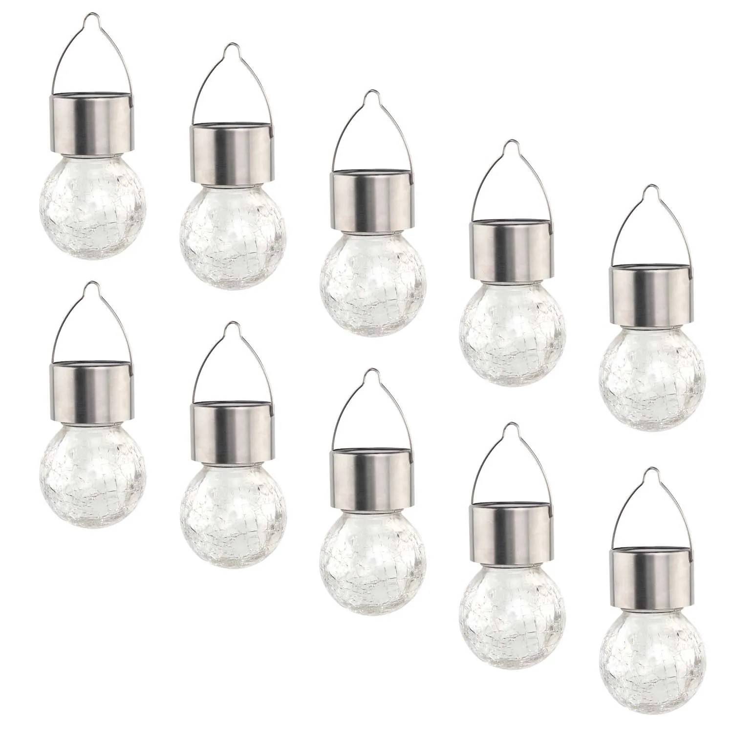 4iQ Zestaw 10 lampek solarnych podwieszanych RYSKA 1xLED