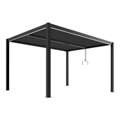 Pergola LUXE LED antracyt - 4 x 4 m
