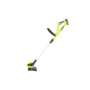 Akumulatorowy podkaszarka t.b.t. w kolorze zielono-czarnym.