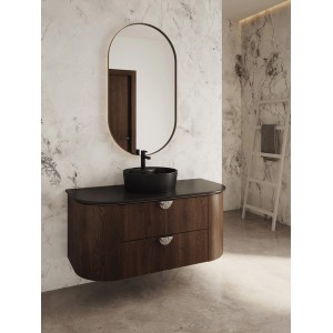 Kuchinox Umywalka Cliff okrągła granitowaryf czarna 43x43x14,2