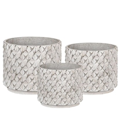 Donice Merida białe komplet 3 szt.