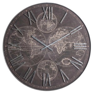 Splendid Zegar ścienny IRON 60 x 4,5 cm brązowy