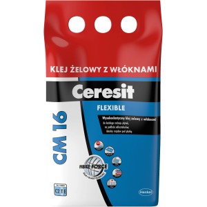 Ceresit CM 16 elastyczny klej do płytek z włóknami w worku.