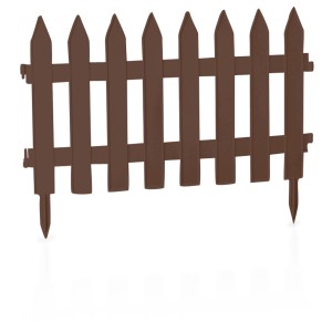 Brązowe obrzeże/płotek ogrodowy z tworzywa sztucznego t.b.t.