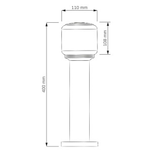 Goldlux Lampa ogrodowa słupek MADRID 1xE27 max. 12W LED IP44 wys. 40 cm czarny