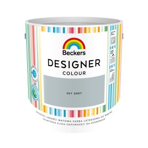 Puszka z farbą do ścian Beckers Designer Colour Sky Grey.