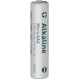 Bateria alkaliczna Micro AAA, 1,5 V, odpowiednia do różnych urządzeń.