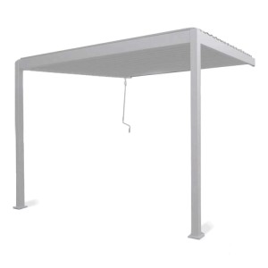 GUTROOF Pergola przyścienna Premium White - 3,0 x 3,0 m