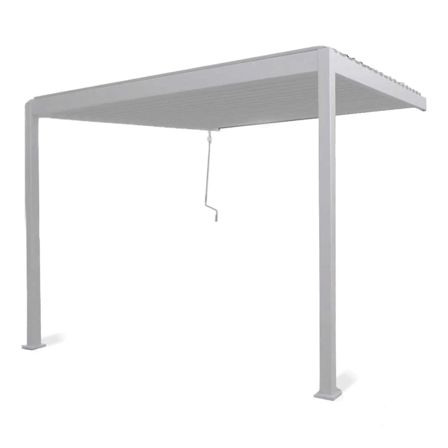 GUTROOF Pergola przyścienna Premium White - 3,0 x 3,0 m