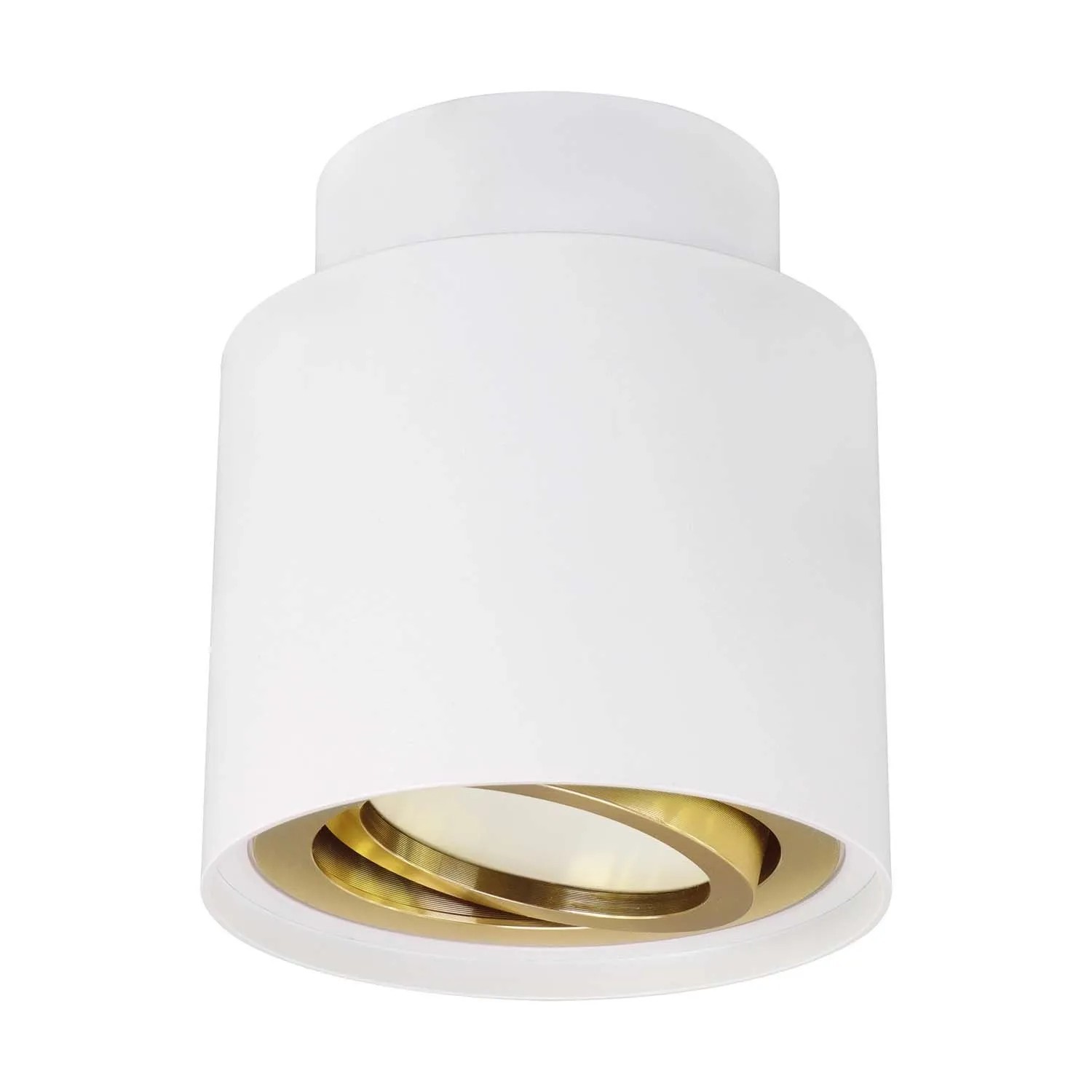 Struhm Lampa sufitowa tuba HARIET C 1xGU10 35W 9,5x8,3cm GU10 35W biała/złota