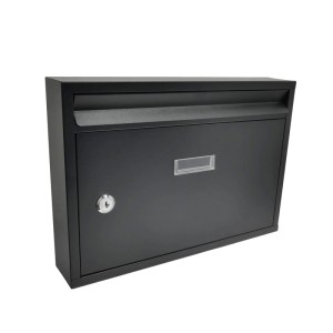 Domino Skrzynka na listy Wall czarny mat 34x24x6 cm