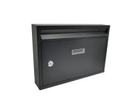 Domino Skrzynka na listy Wall czarny mat 34x24x6 cm