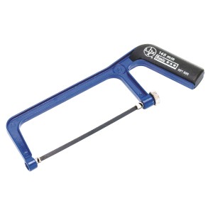 Piła uniwersalna LUX Classic z niebieską ramą i czarną rękojeścią, do metalu.