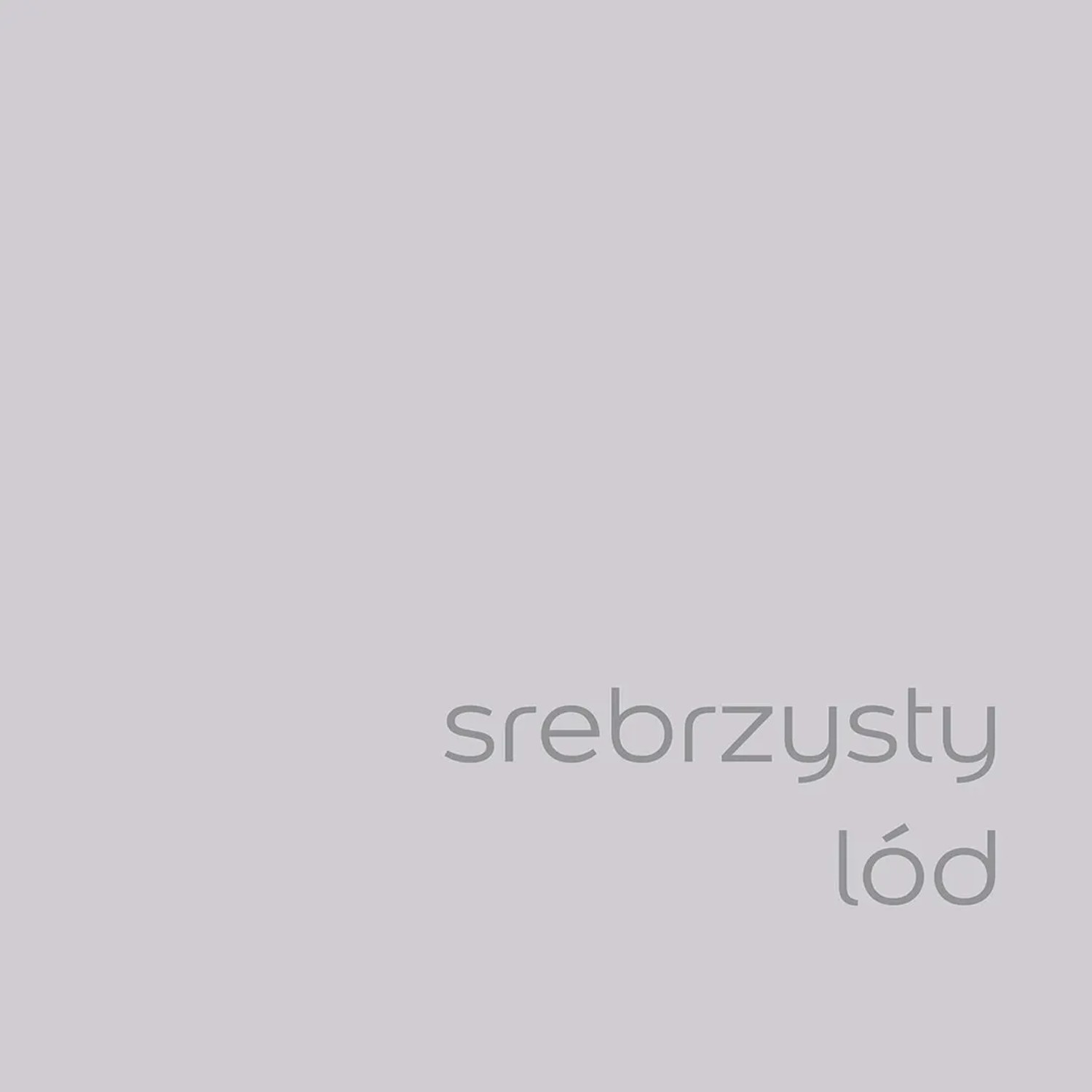 Próbka koloru farby ściennej t.b.t. w odcieniu srebrnego lodu.