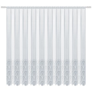 Biała firana z kwiatowym obramowaniem, Kategoria: Zasłony i firany.