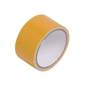 Żółta taśma dwustronna LUX, szerokość 50 mm, do układania dywanów i podłóg.