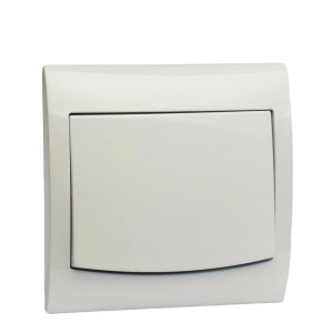 Biały wyłącznik t.b.t. do światła i obwodów.