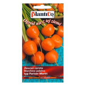 Opakowanie nasion marchwi okrągłej, odmiana Paryska.