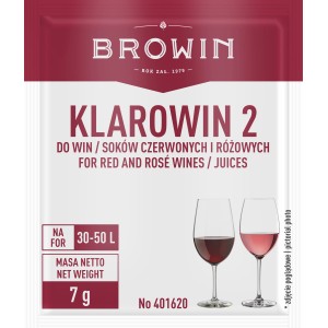 Klarowin 2 do win czerwonych i różowych, produkt do winiarstwa.