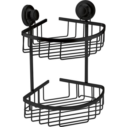 BALIV Koszyk łazienkowy DKE2-4521 czarny 2 półki
