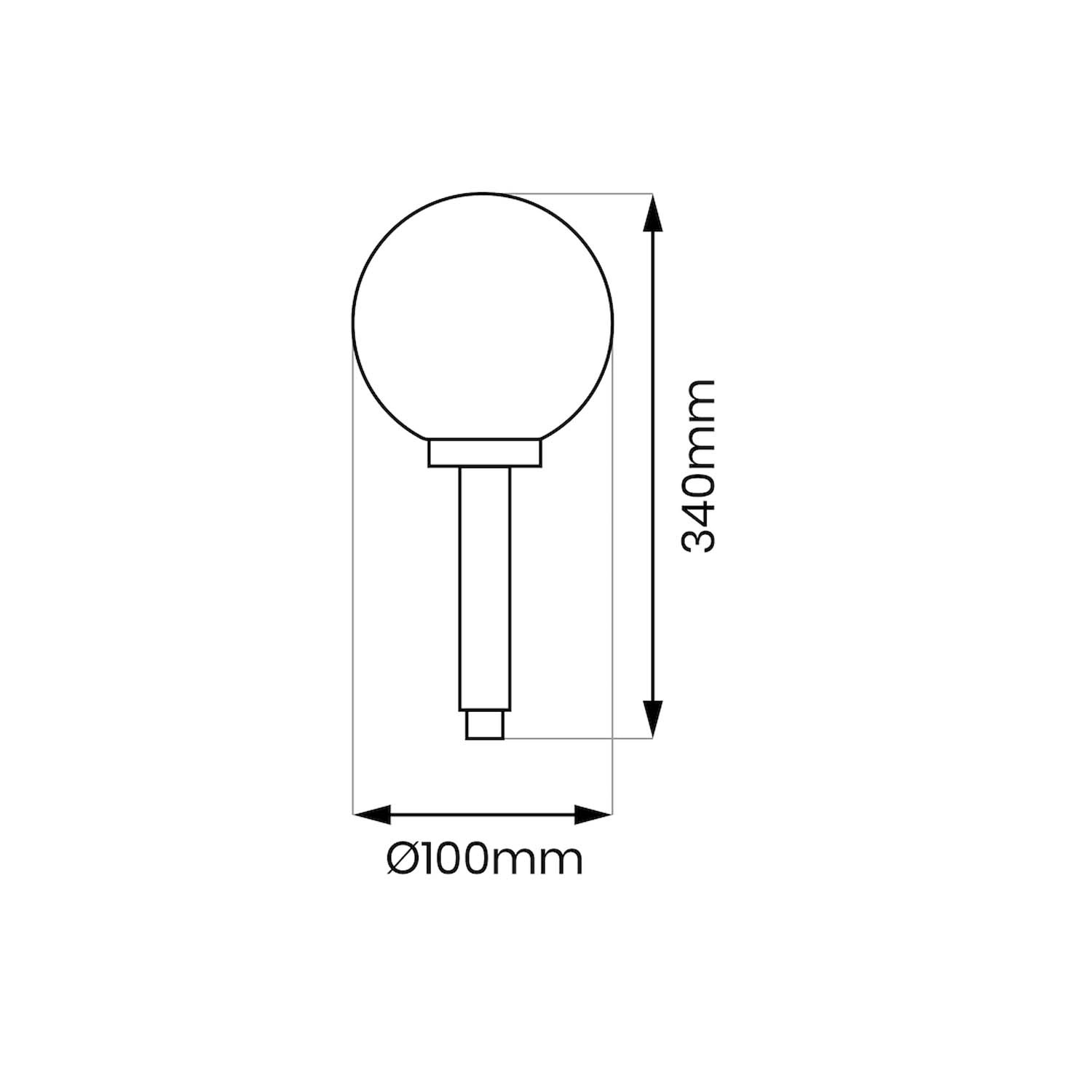 Eko-Light Słupek solarny Kulka biała 0,06W 6000K 1lm IP44