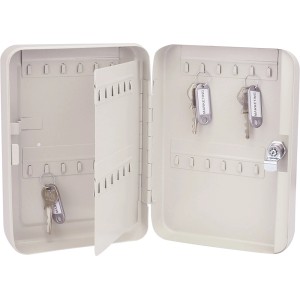 Otwarta szafka na klucze (t.b.t.) z breloczkami. Idealna do przechowywania kluczy.