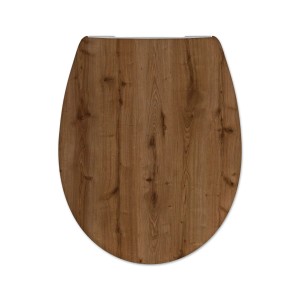 Deska WC Dekor Drewno wolnoopadająca 45x36x5,4