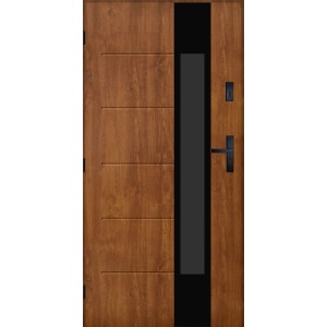 Pantor Drzwi zewnętrzne stalowe SARAGOSSA złoty dąb 90L