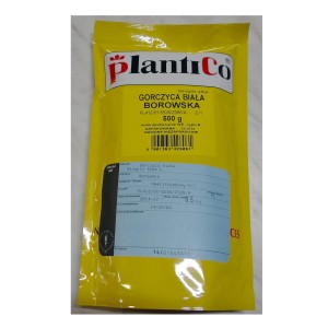 Żółta paczka nasion gorczycy Borowski, 500g. Nasiona ziół.