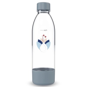 Dafi Butelka do saturatora PushAir Kwiaty stalowa - 0,7 l
