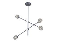 Candellux Lampa wisząca PAKSOS 4x5W G9 szara