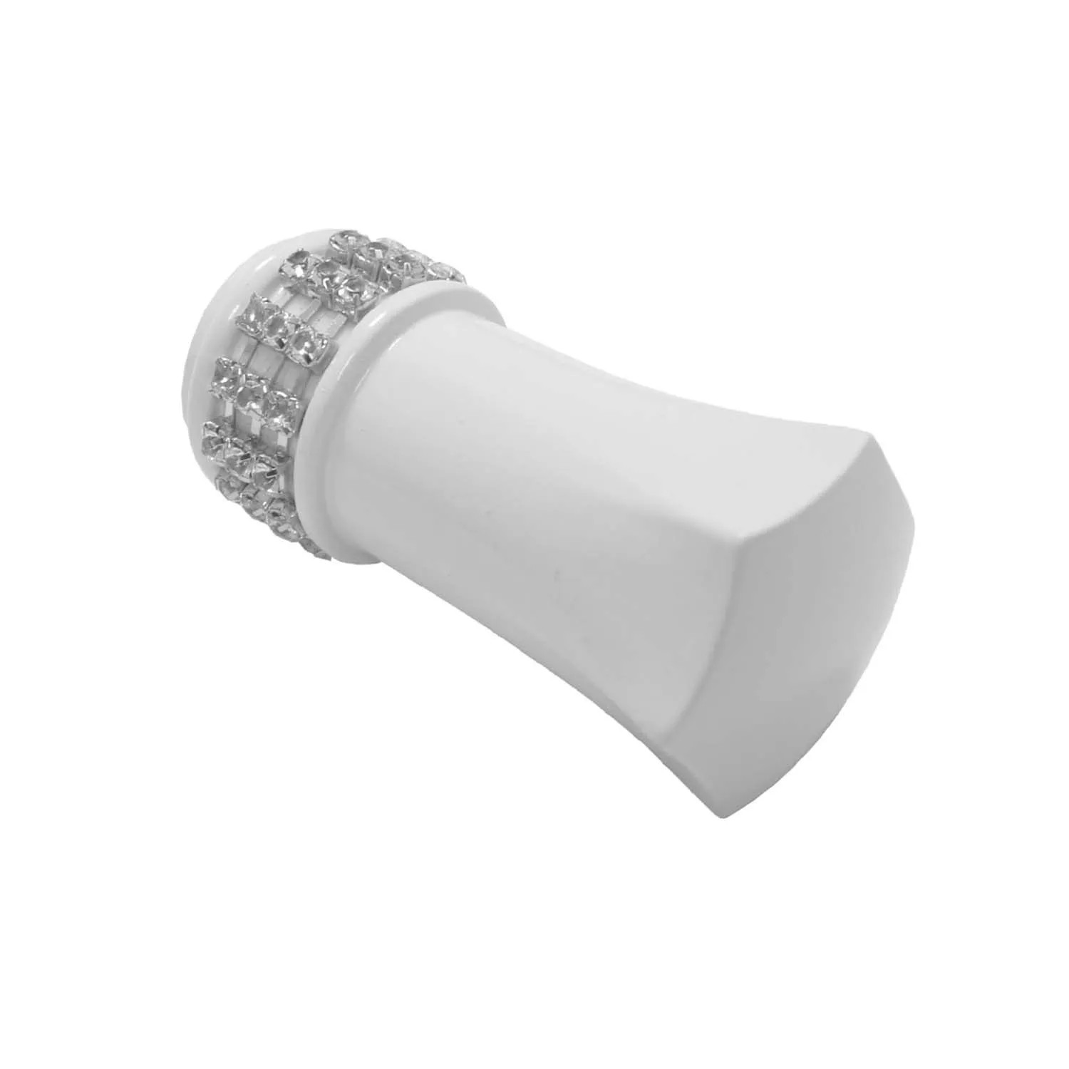 Gardinia Zakończenie DIAMENT 19mm 2 szt. białe