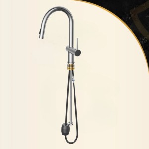 Granitan Bateria kuchenna z wyciąganą wylewką Naya chrom