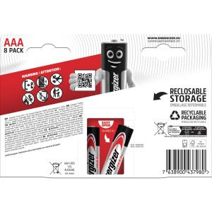 Baterie Energizer Max AAA, 8 sztuk. Baterie alkaliczne do urządzeń codziennego użytku.