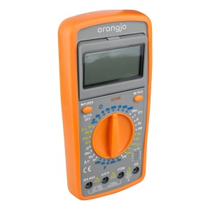 Multimetr Orangjo, pomarańczowe urządzenie do pomiarów elektronicznych.