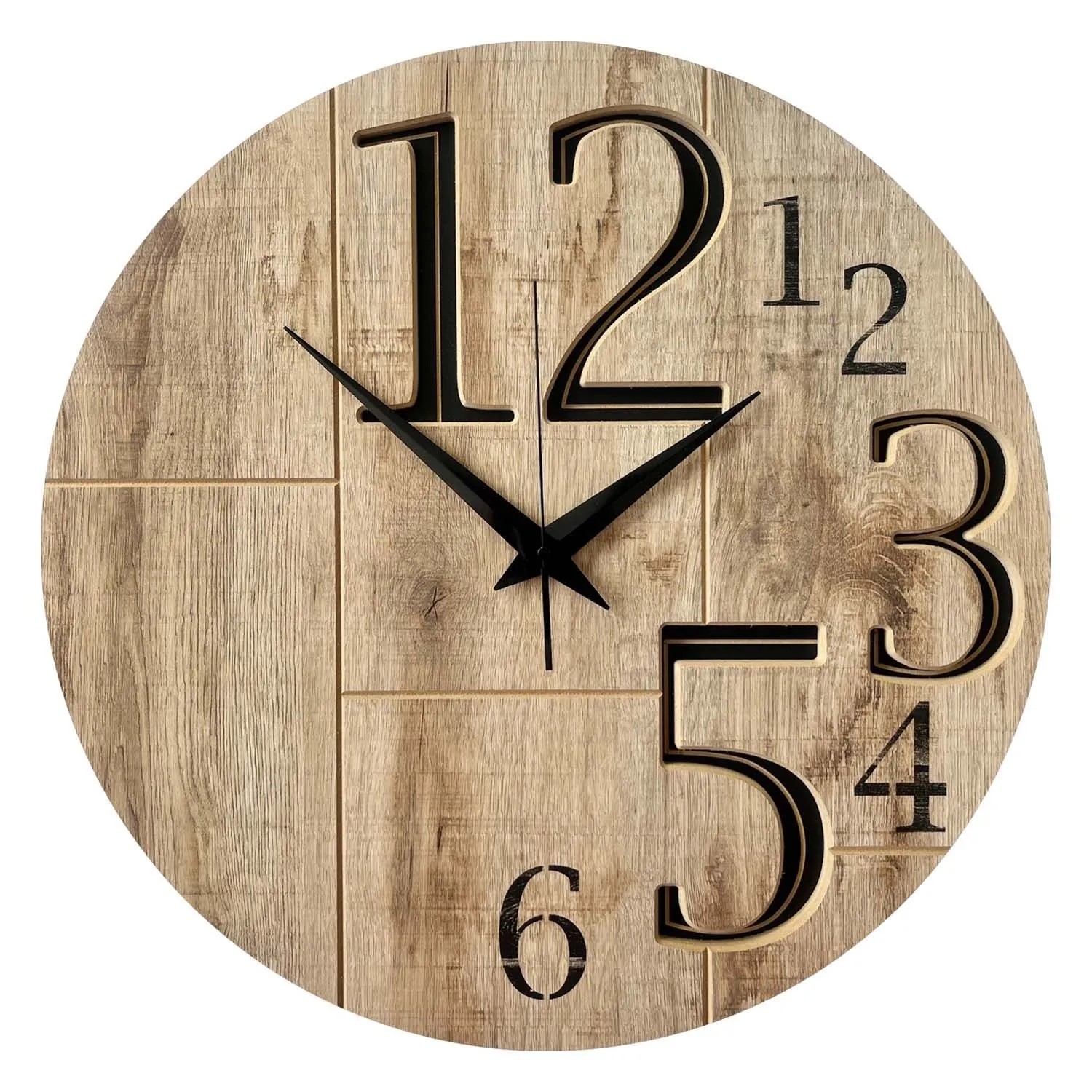 STYLER Zegar 3D CLOCK LUCAS CL005 śr. 57 cm czarno-brązowy