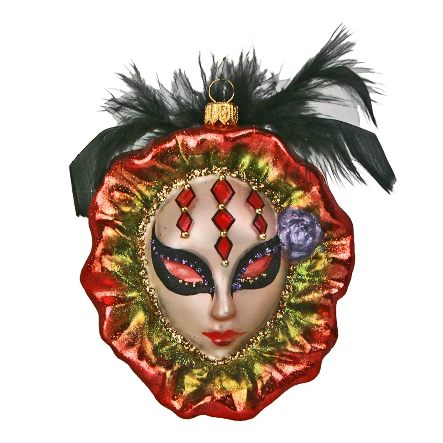 Bombka formowana Maska - 12x10,5x3,5 cm