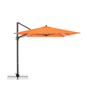Parasol wiszący Doppler myZone AX, ok. 320x240 cm, pomarańczowy. Parasol z prostokątną czaszą.