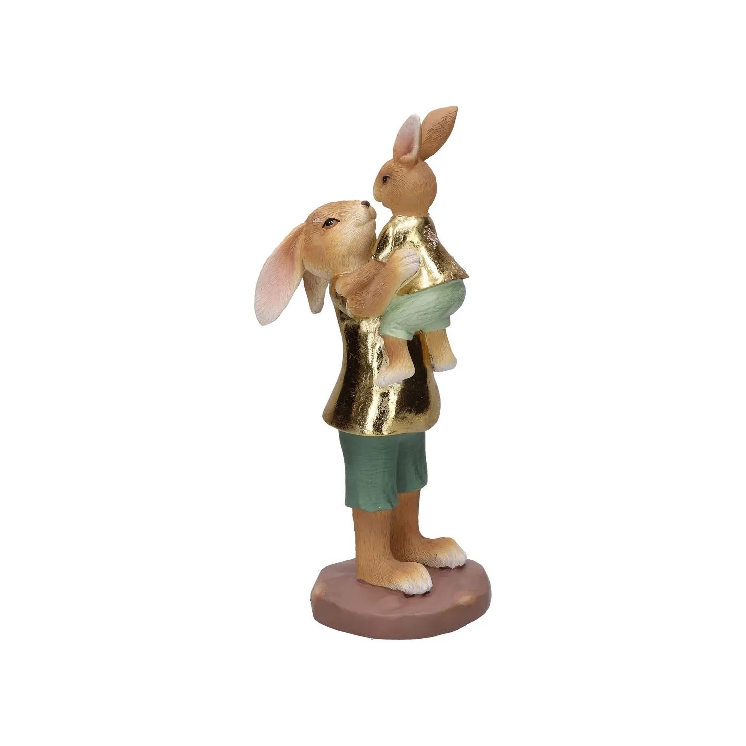 Figurka Króliczy Tata z Synem polirezin - wys. 25 cm