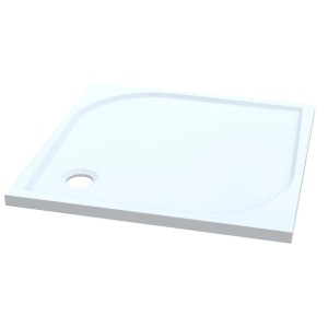 Kwadratowy, biały brodzik prysznicowy t.b.t.