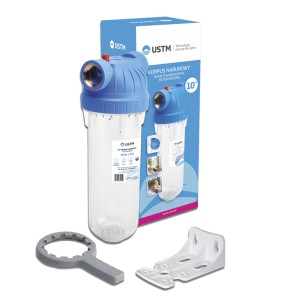 t.b.t. Filtr do wody z obudową, kluczem i uchwytem.