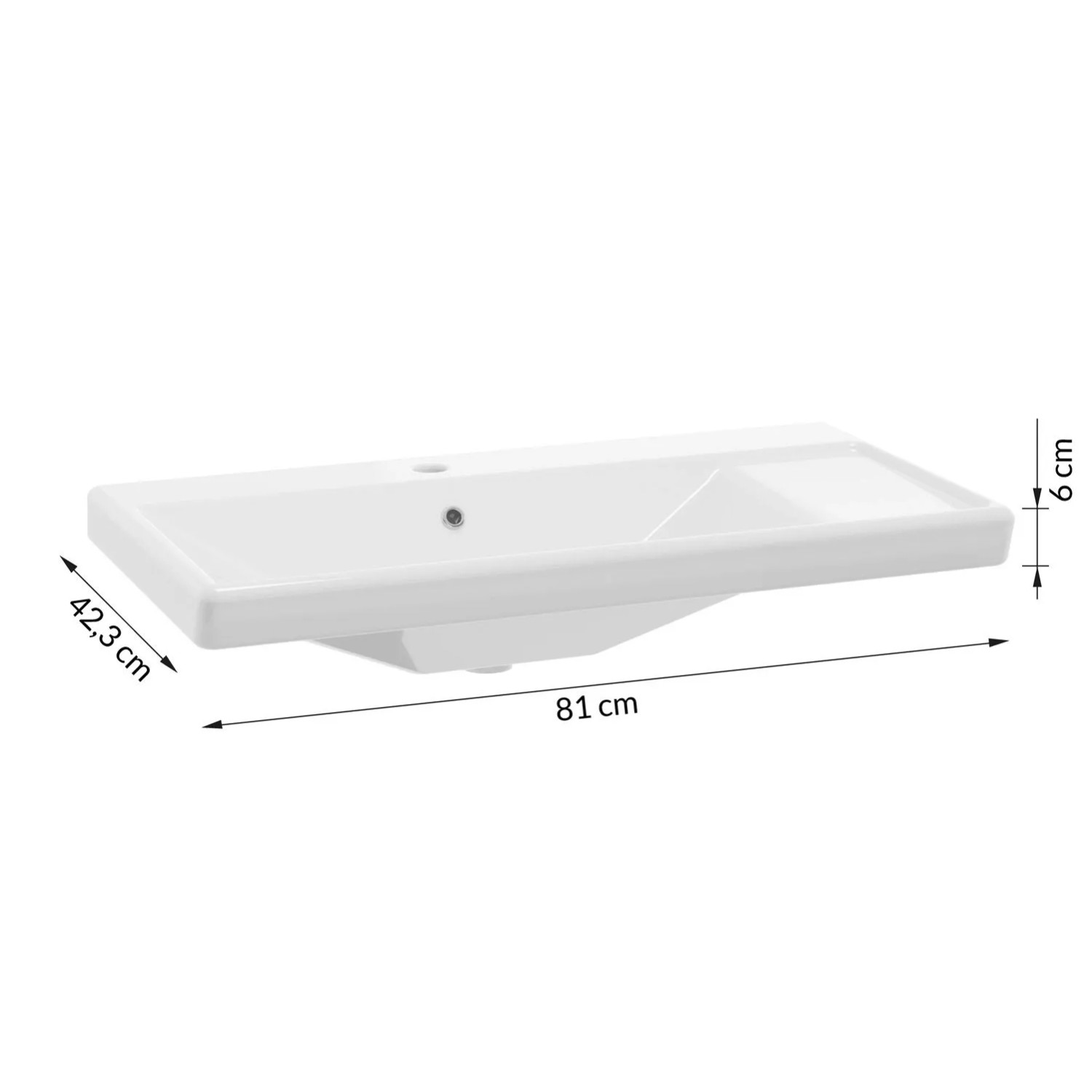 Deftrans Umywalka Bonito 80 PR wpuszczana 81x16x42_2