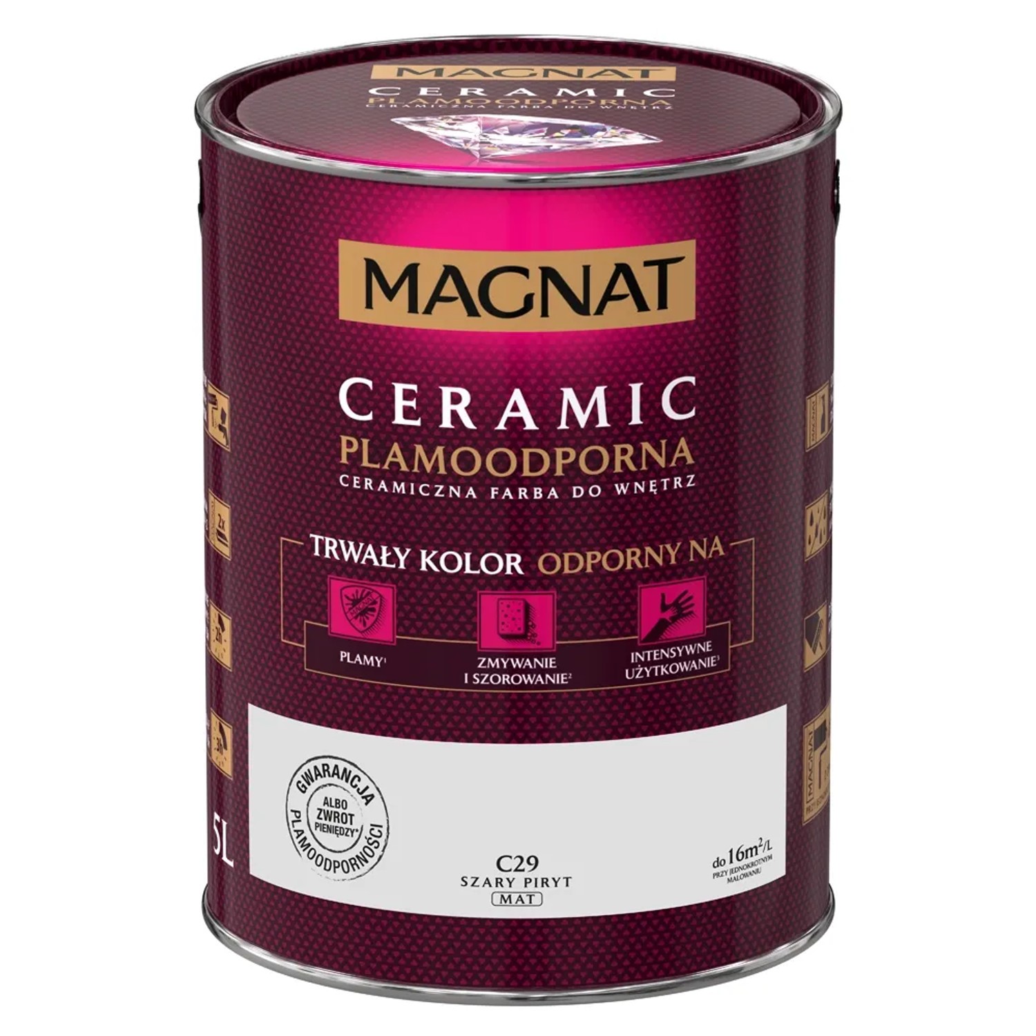Farba Magnat Ceramic szary piryt 5 l